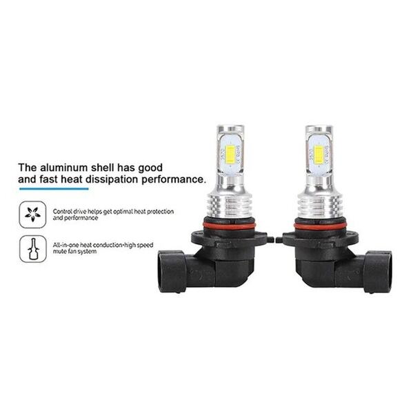 9005 9006 LED Headlights Bulbs 10000K High Low Beam Kit Combo Super White Bright - Picture 7 of 9